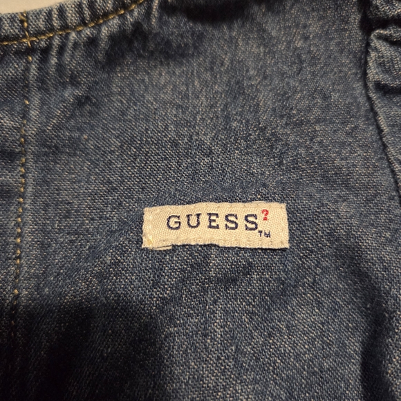 Vintage 90s Guess Baby Blue Denim Dress 18M - Picture 4 of 10